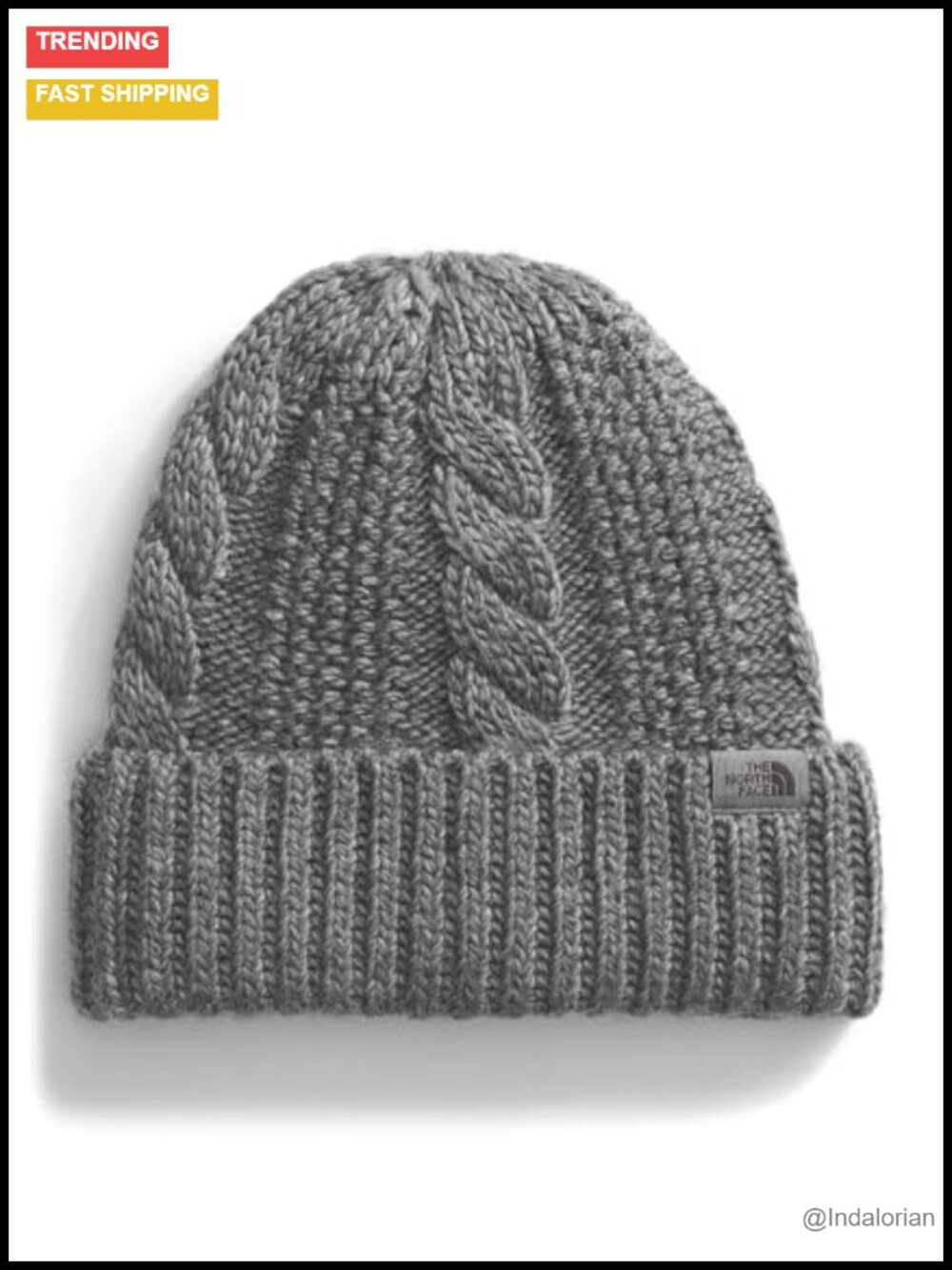 Cable Knit Beanie Winter Hat Adjustable Cuff Classic Fit